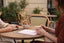 woman in her 30s having a meeting at a cafe