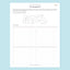 Spring cleaning brainstorming worksheet on a light blue background