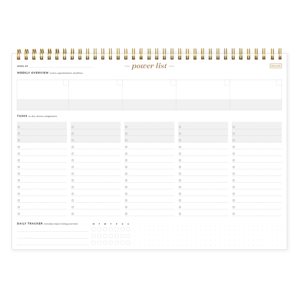 Power List Spiral Deskpad