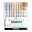 Zebra Double Ended Mildliner Markers - Assorted 10-Pack